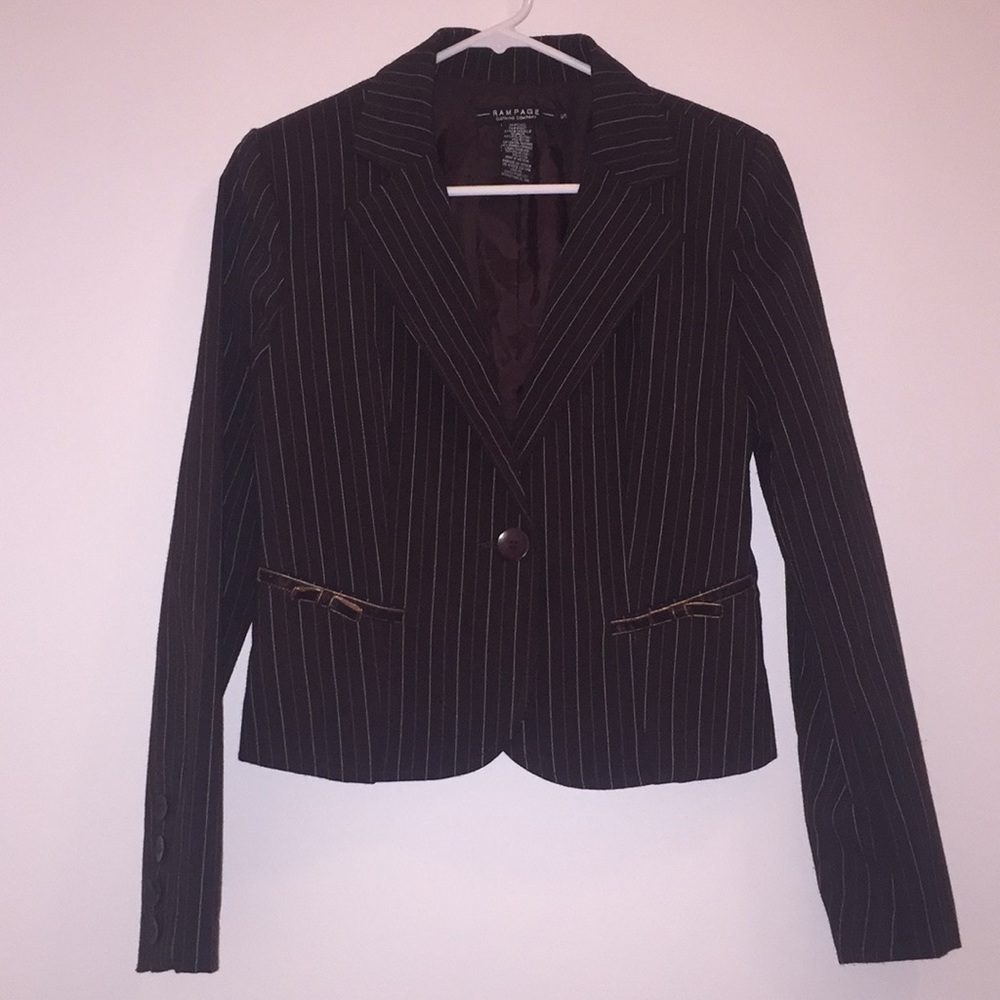 Rampage brown striped blazer size small